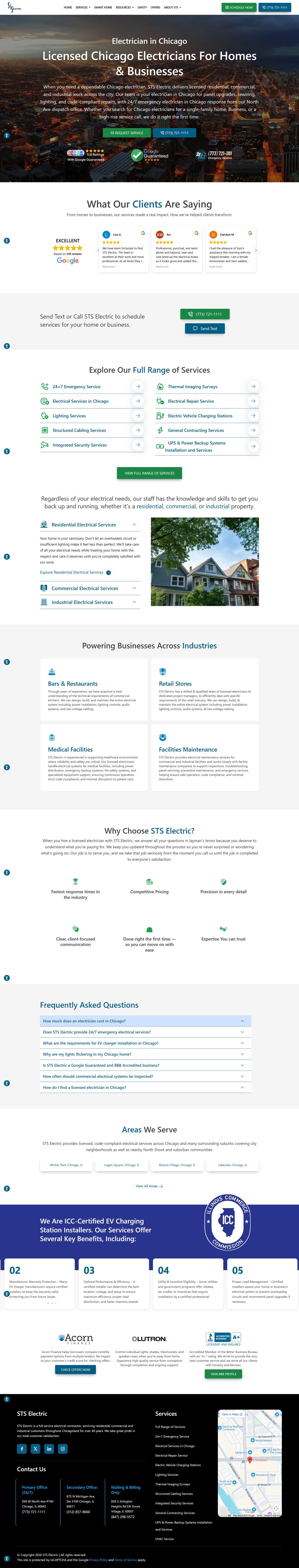 STS Electric website preview